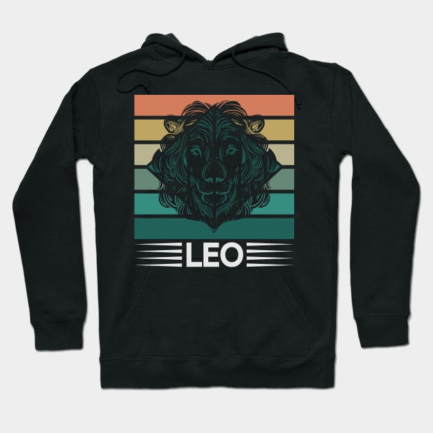 Zodiac Retro Leo Hoodie by Dojaja